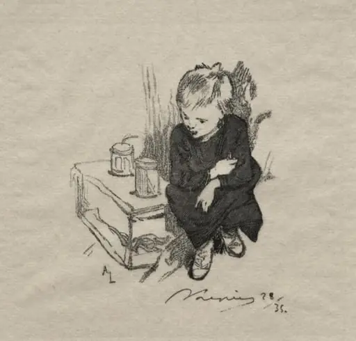 Le gamin a l'orset, by Auguste Lepère