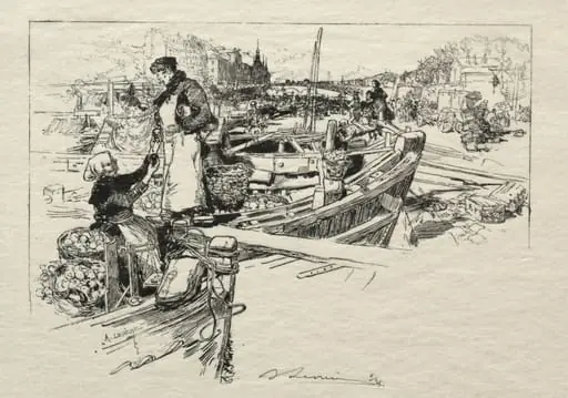 Le Marché aux Pommes, No. 1, by Auguste Lepère