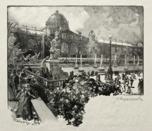 Le Palais des Arts Liberaux, Extérieur, by Auguste Lepère
