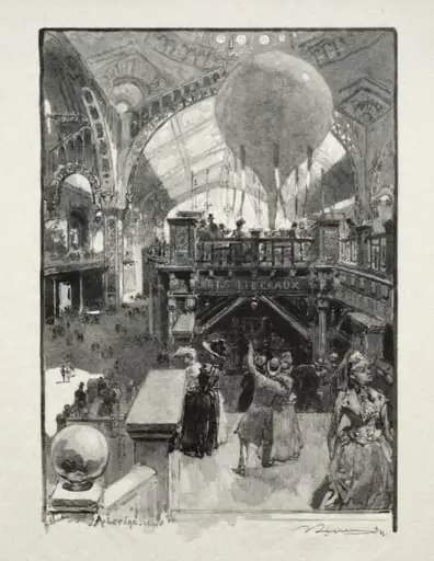 Le Palais des Arts Liberaux, Intèrieur, by Auguste Lepère