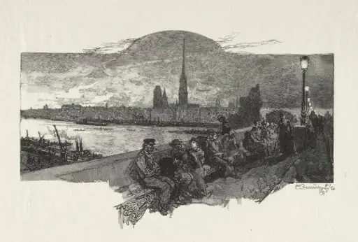 Le Pont de Pierres, by Auguste Lepère