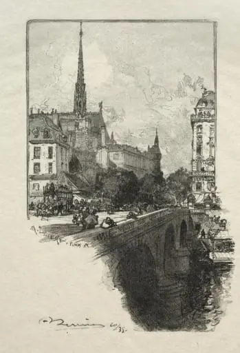 Le Pont St. Michel, by Auguste Lepère