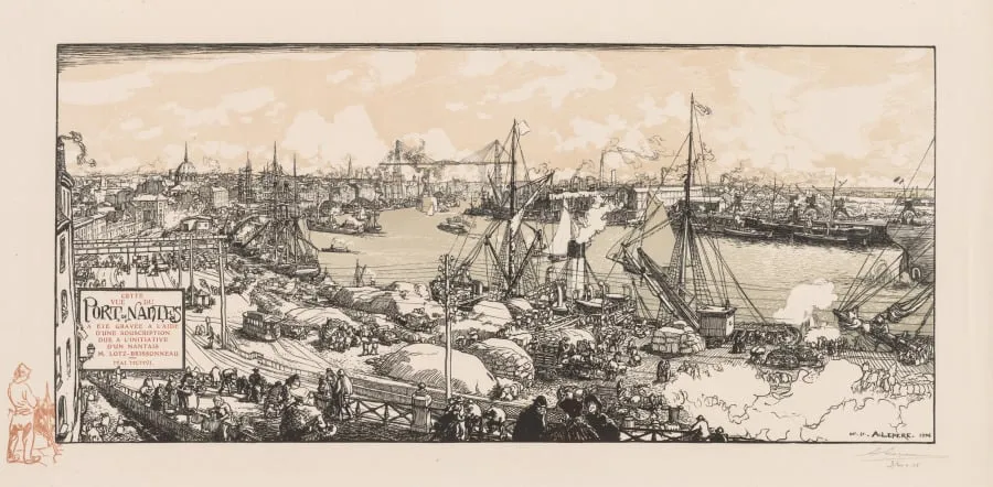 Le Port de Nantes, by Auguste Lepère, 1906