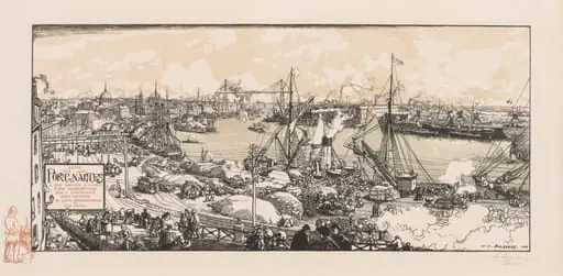 Le Port de Nantes, by Auguste Lepère