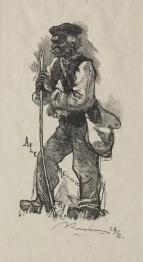Le preneur de serpents, by Auguste Lepère