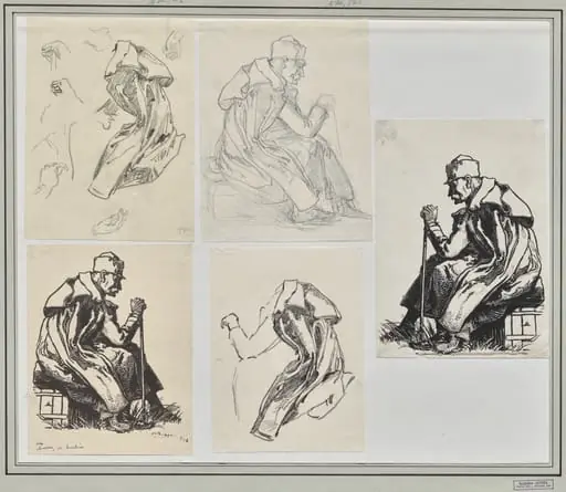 Le roi Pierre de Serbie, by Auguste Lepère