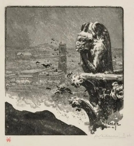 Le Stryge de Notre Dame, by Auguste Lepère
