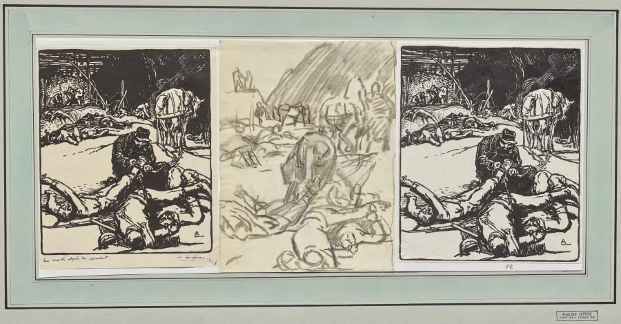 Les Morts après le combat, by Auguste Lepère, 1914