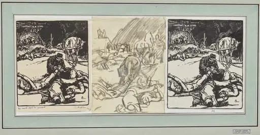 Les Morts après le combat, by Auguste Lepère