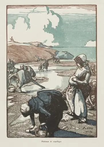 Les Pêcheuses de Pignons, Saint-Jean-de-Mont, by Auguste Lepère