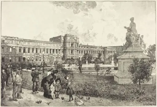 Les ruins du Palais des Tuilleries avant leur démolition, by Auguste Lepère