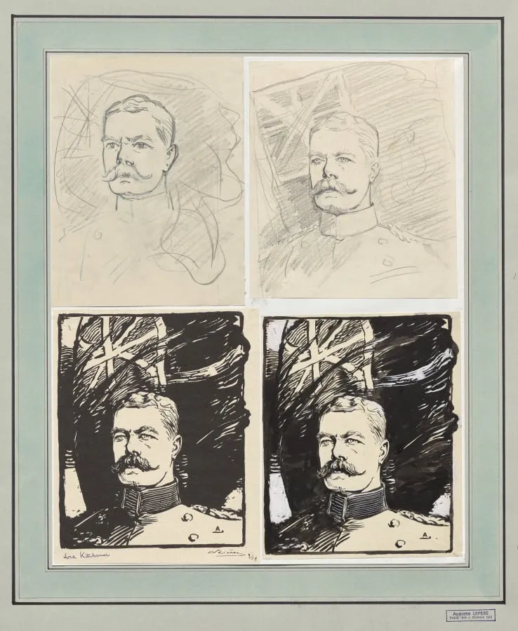 Lord Kitchener, by Auguste Lepère, 1914