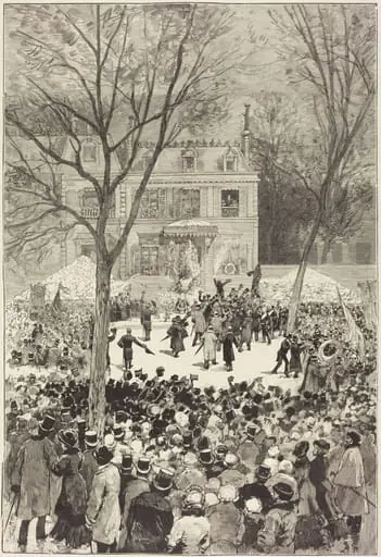 Manifestation populaire du 27 Février pour fêter le 80 année de Victor Hugo, by Auguste Lepère