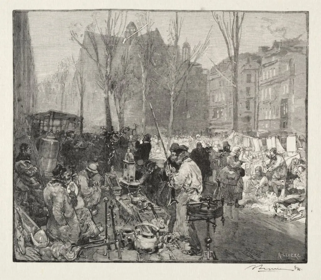 Marché à la Ferraille, by Auguste Lepère, 1894