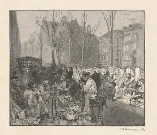 Marché à la terraille, by Auguste Lepère