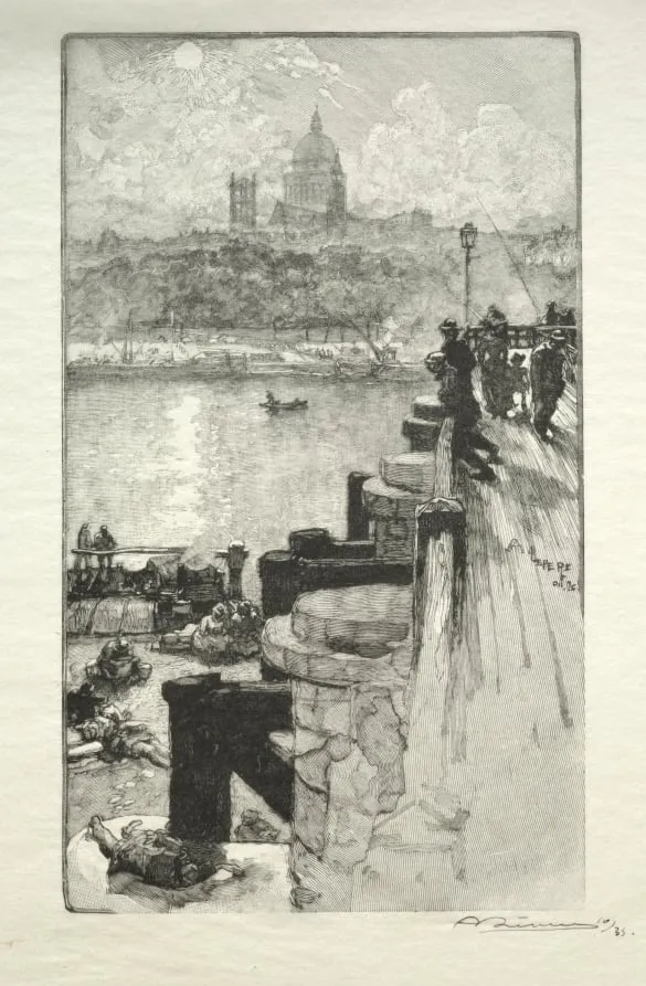 Montagne Ste. Genevieve, by Auguste Lepère, 1890