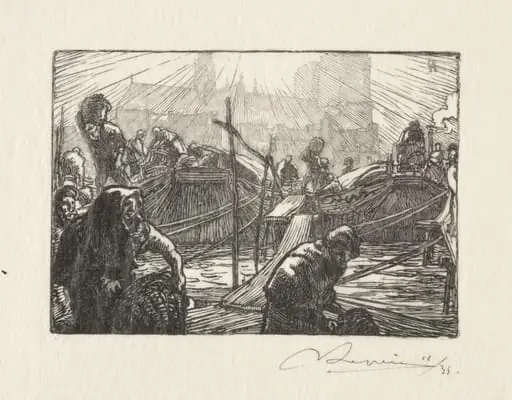 Notre Dame vue du Marché aux pommes, by Auguste Lepère