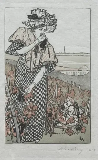 Paris Almanac, 1897: Autumn, by Auguste Lepère