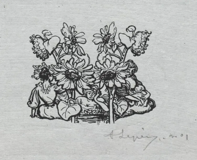 Paris Almanac, 1897: Tail-piece, Summer, by Auguste Lepère, 1897