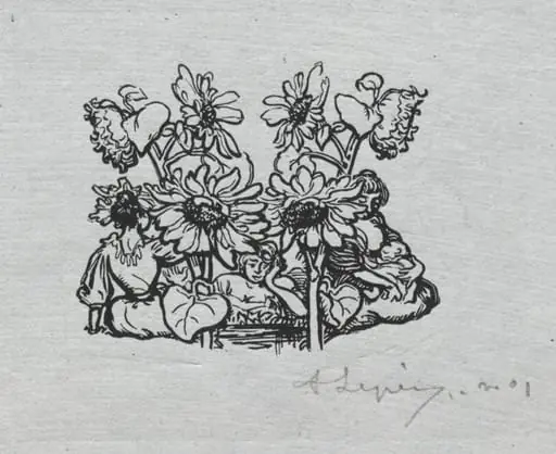 Paris Almanac, 1897: Tail-piece, Summer, by Auguste Lepère