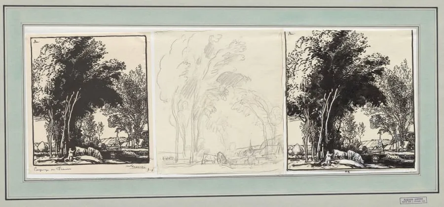 Paysage de France, by Auguste Lepère, 1914