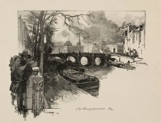 Petit bras de Seine au Pont Neuf, by Auguste Lepère