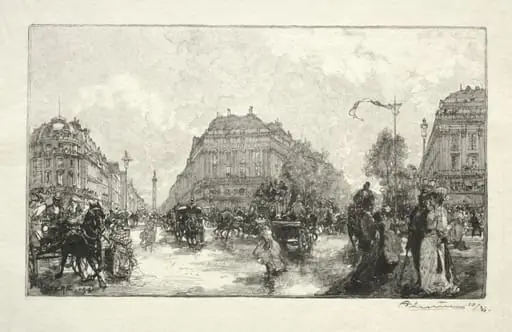Place de l'Opera, by Auguste Lepère