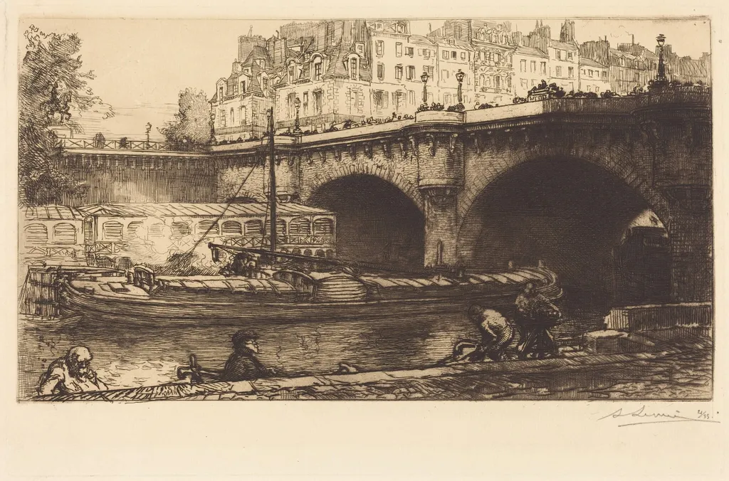 Pont Neuf, by Auguste Lepère, ink, 1901