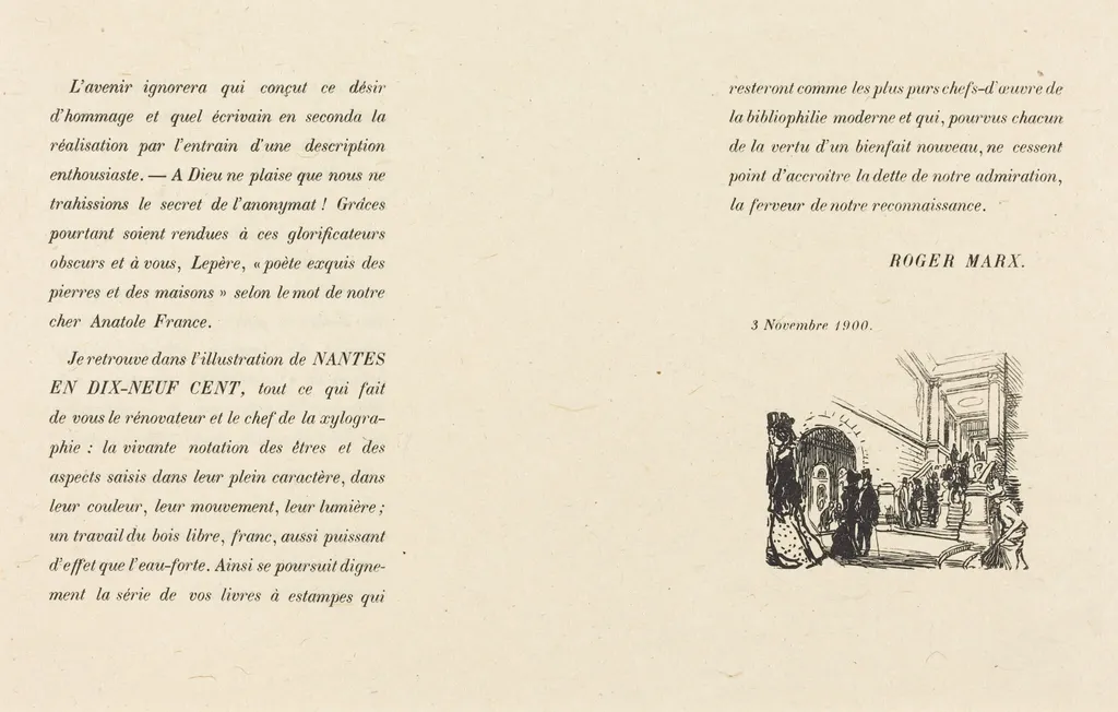 Preface, by Auguste Lepère, ink, 1900