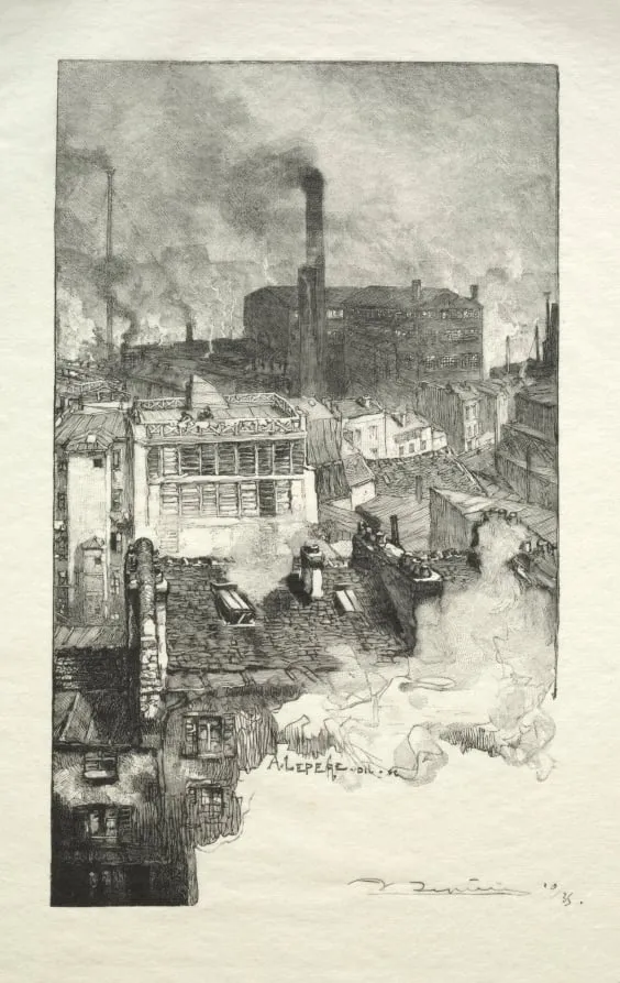 Quartier des Gobelins, by Auguste Lepère, 1889