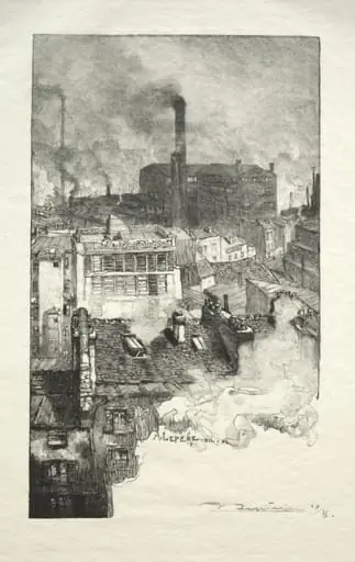 Quartier des Gobelins, by Auguste Lepère