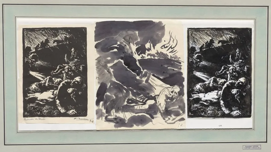 Recherche des blessés, by Auguste Lepère, 1914