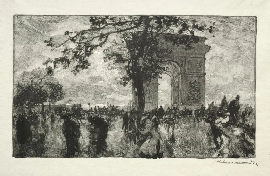 Retour du Bois, by Auguste Lepère, 1890
