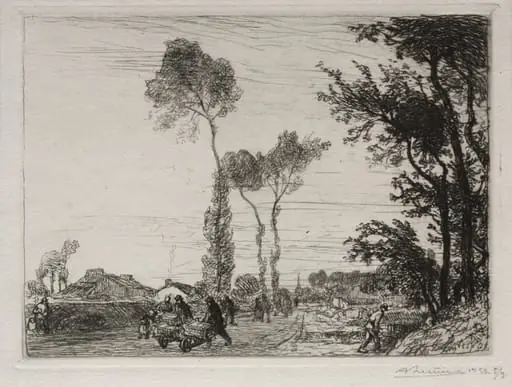 Retour du Marché de St. Jean-de-Mont, by Auguste Lepère