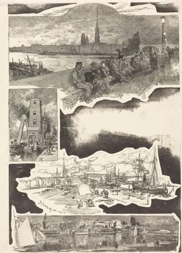 Rouen, by Auguste Lepère
