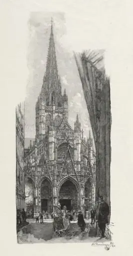 Rouen Illustré: Eglise Saint Maclon, by Auguste Lepère