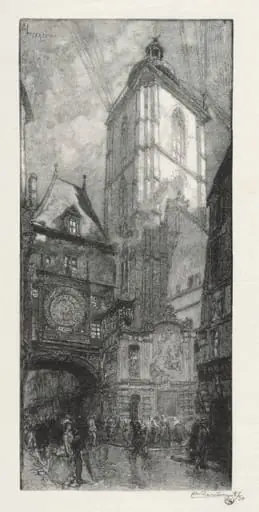 Rouen Illustré: La Gros Horloge, by Auguste Lepère