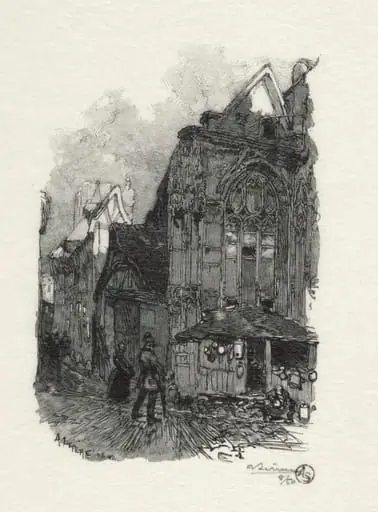 Rouen Illustré: Saint Etienne des Tonneliers, by Auguste Lepère