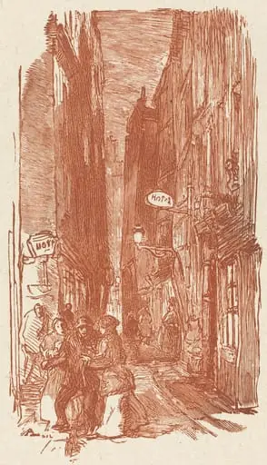 Rue Saint-Severin, by Auguste Lepère
