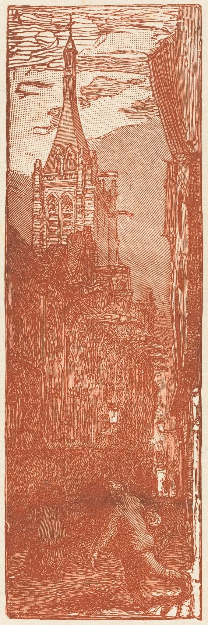 Saint-Severin, by Auguste Lepère, ink, 1901
