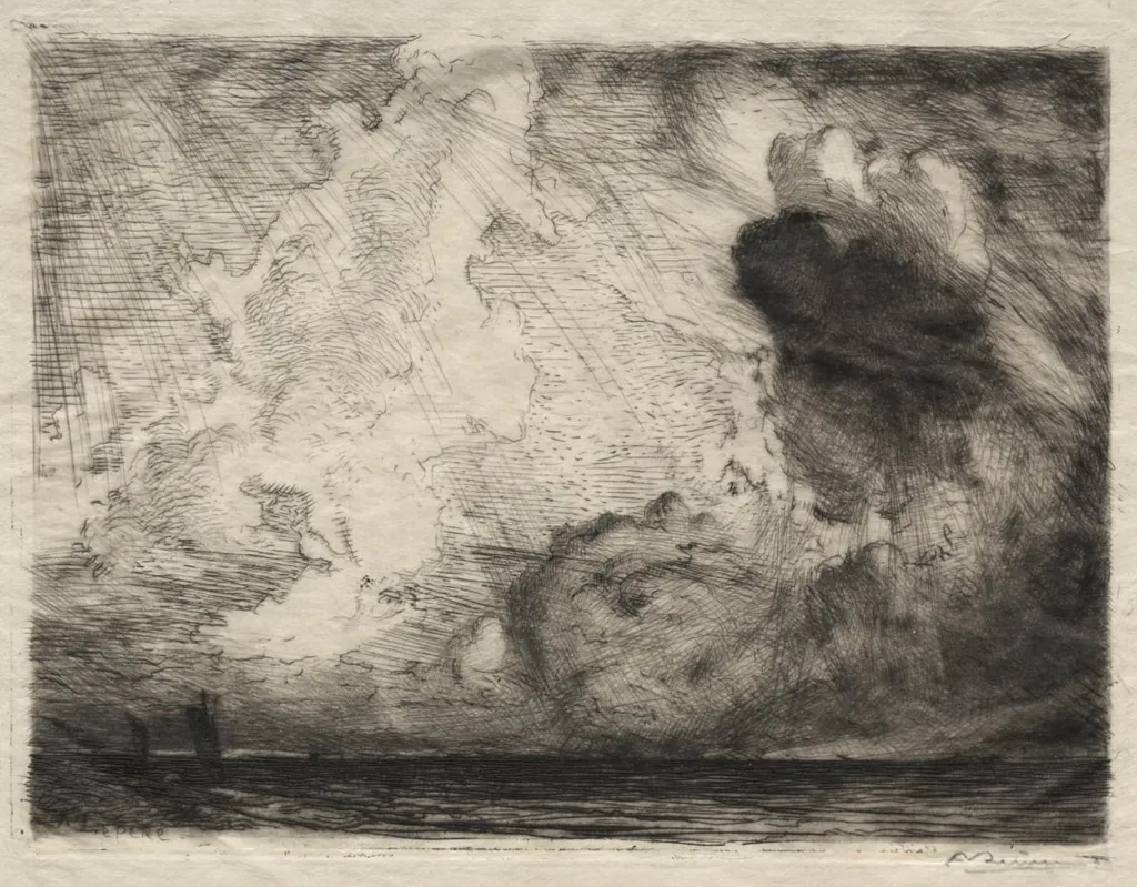 Seascape, by Auguste Lepère, 1911