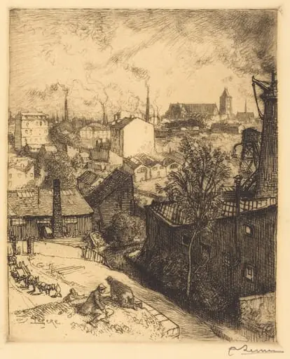 Souvenir of St. Denis (Souvenir de Saint-Denis), by Auguste Lepère