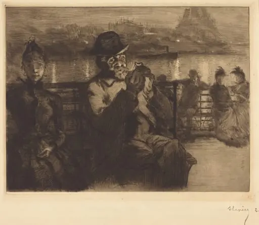 Sur la Seine, la nuit, by Auguste Lepère