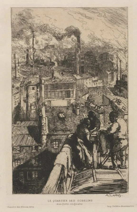 The Gobelin Quarter, by Auguste Lepère, 1893