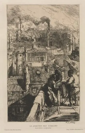 The Gobelin Quarter, by Auguste Lepère