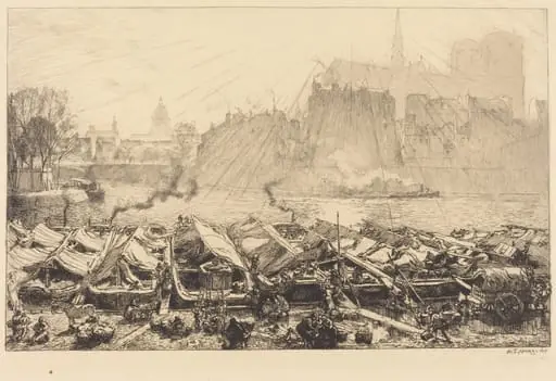 The Great Apple Market (Le grand marche aux pommes), by Auguste Lepère