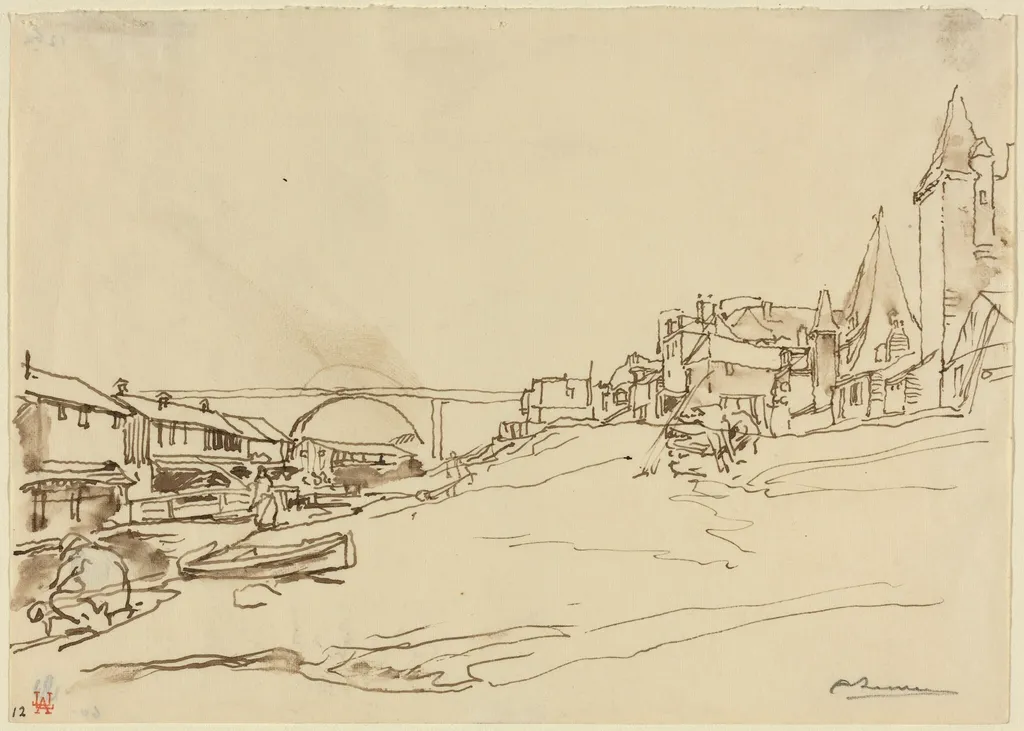 The House of the King of Poland (Angers), by Auguste Lepère, ink, 1884