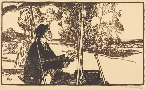 The Landscape Artist (Le paysagiste), by Auguste Lepère