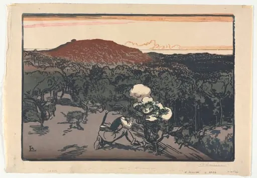The Poacher, Dunes of Saint Jean de Mont, by Auguste Lepère