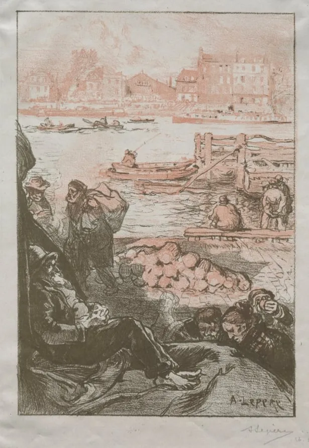 The River Porter, Monday, by Auguste Lepère, 1897